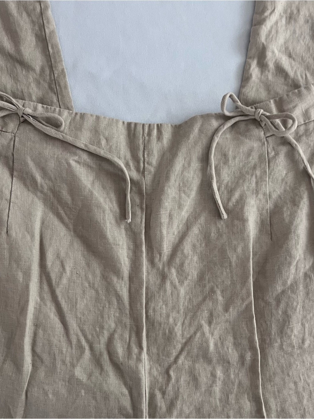Jillian Jones Women Wide Leg 100% Linen Blend Pants With Bow Detail - Picture 4 of 13